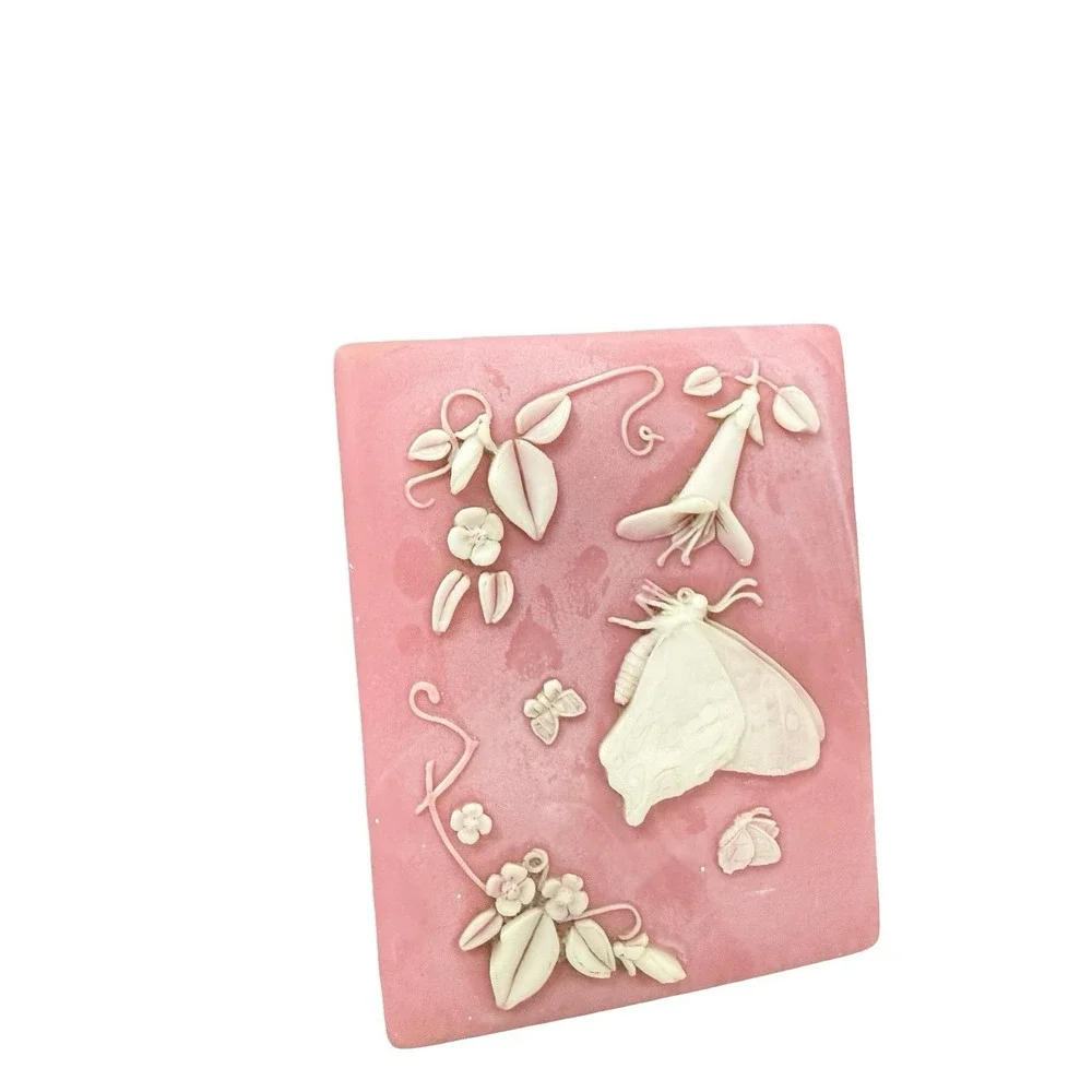 Pink Soapstone Trinket Box by Design Gifts Intern'l LLC, Music Box. butterfly